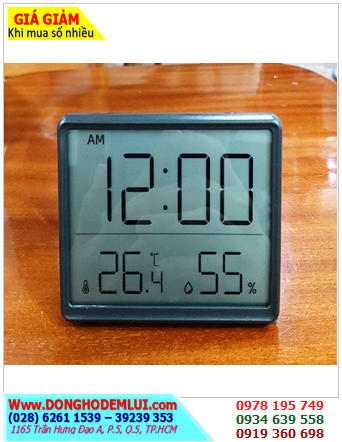 YD-8218, Đồng hồ Báo thức Xem giờ YD-8218 có thêm chức Năng đo Nhiệt độ -Độ ẩm (93mm x 73mm x 15mm) /Bảo hành 03 tháng